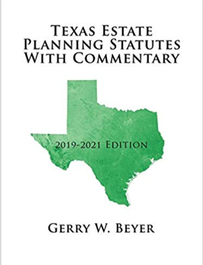 Texas Estate Planning Statutes With Commentary Cover